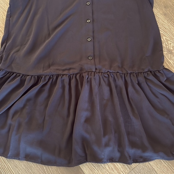 NWT! NINE WEST ruffle hem mini dress. Size XL. Mineral black. - Picture 2 of 5